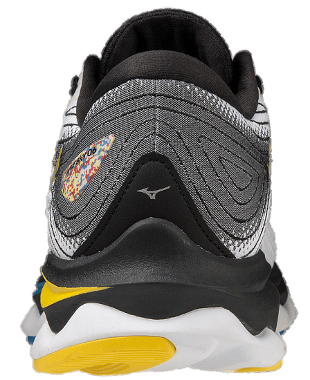 Кроссовки мужские Mizuno Wave Sky 6 Wht/CyberYellow/IBunting - Фото 4 большая