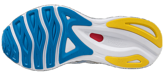 Кроссовки мужские Mizuno Wave Sky 6 Wht/CyberYellow/IBunting - Фото 5 большая