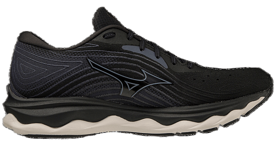 Кроссовки мужские Mizuno Wave Sky 6 Blk/Tradewinds/GoldFusio - Фото 2 большая