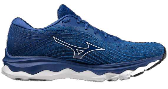 Кроссовки мужские Mizuno Wave Sky 6 TurkishSea/Wht/ChTomato - Фото 2 большая