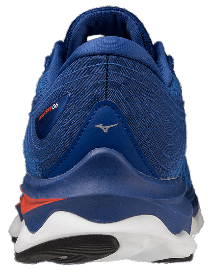 Кроссовки мужские Mizuno Wave Sky 6 TurkishSea/Wht/ChTomato - Фото 4 большая