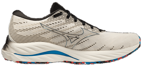 Кроссовки мужские Mizuno Wave Rider 26 SWhite/8401C/IndigoBunti - Фото 2 большая