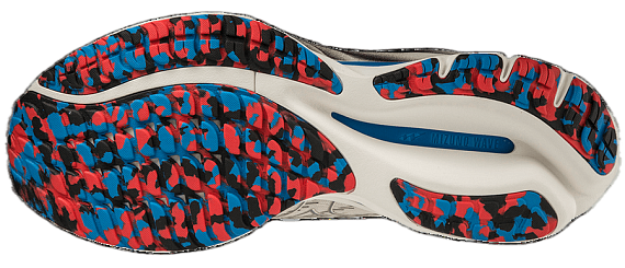 Кроссовки мужские Mizuno Wave Rider 26 SWhite/8401C/IndigoBunti - Фото 5 большая