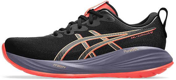Кроссовки мужские ASICS Gel-Cumulus 27 Black/Coral Reef - Фото 2 большая