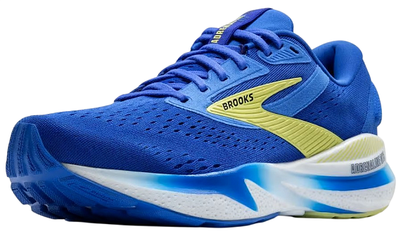 Кроссовки мужские Brooks Adrenaline Gts 24 Wide Cobalt/Neo Yellow/Peacoat - Фото 2 большая