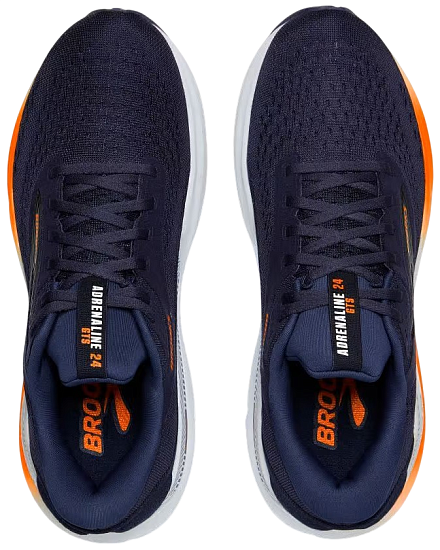 Кроссовки мужские Brooks Adrenaline Gts 24 Peacoat/Orange/White - Фото 5 большая