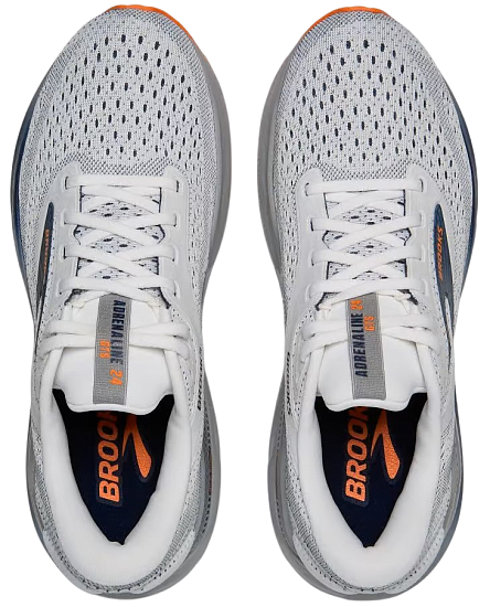 Кроссовки мужские Brooks Adrenaline Gts 24 White/Peacoat/Alloy - Фото 4 большая