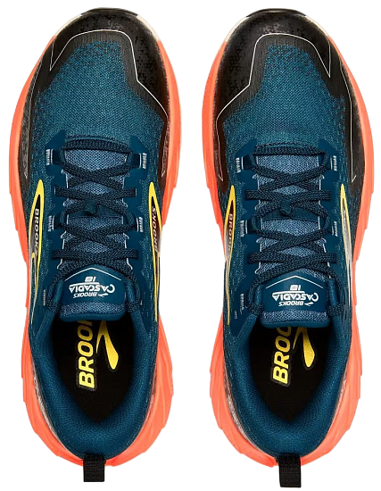 Кроссовки мужские Brooks Cascadia 18 Legion Blue/Black/Flame - Фото 4 большая
