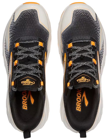 Кроссовки мужские Brooks Cascadia 18 Black/Blue Wash/Orange - Фото 3 большая