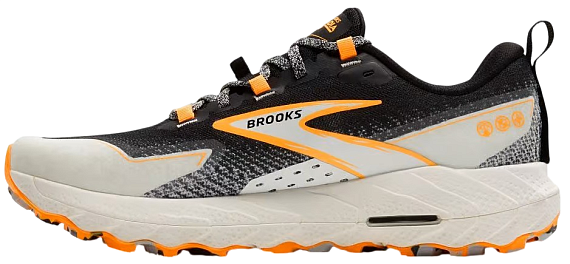 Кроссовки мужские Brooks Cascadia 18 Black/Blue Wash/Orange - Фото 5 большая