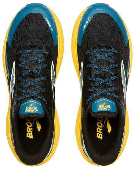 Кроссовки мужские Brooks Divide 5 Black/Celestial/Quince - Фото 3 большая