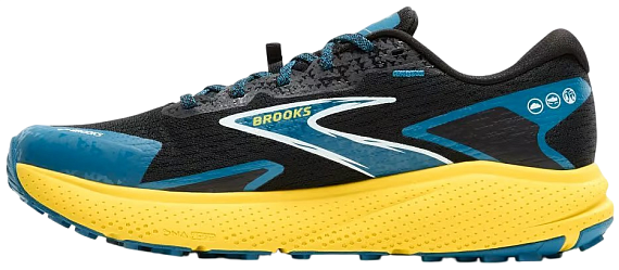 Кроссовки мужские Brooks Divide 5 Black/Celestial/Quince - Фото 4 большая