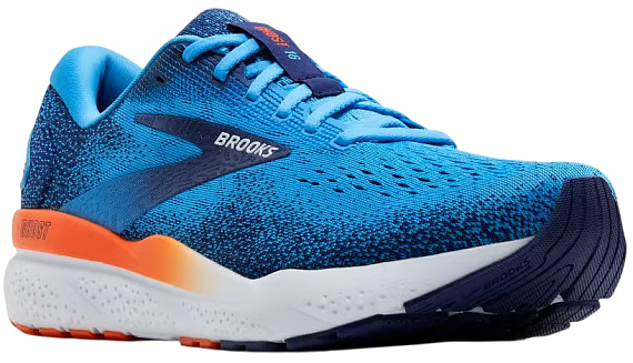 Кроссовки мужские Brooks Ghost 16 Bonnie Blue/Blue Ribbon/Orange - Фото 2 большая