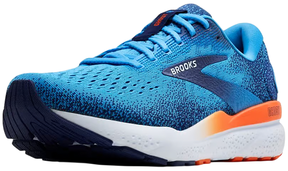 Кроссовки мужские Brooks Ghost 16 Bonnie Blue/Blue Ribbon/Orange - Фото 7 большая