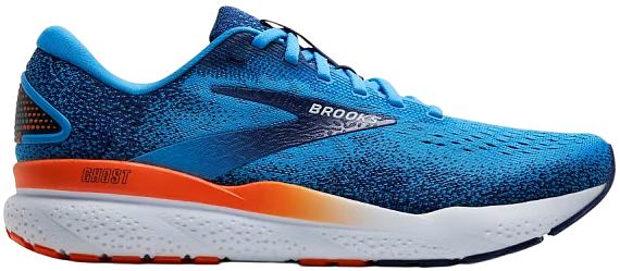 Кроссовки мужские Brooks Ghost 16 Bonnie Blue/Blue Ribbon/Orange - Фото 1 большая