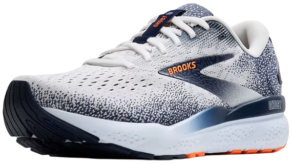 Кроссовки мужские Brooks Ghost 16 White/Peacoat/Orange - Фото 2 большая