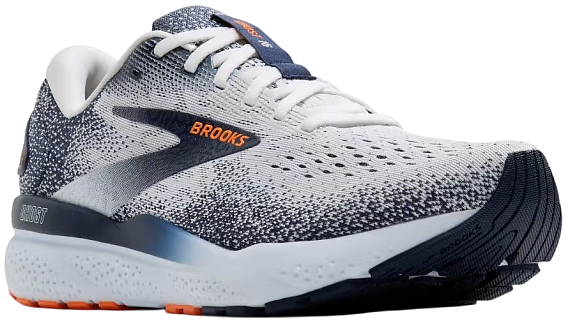 Кроссовки мужские Brooks Ghost 16 White/Peacoat/Orange - Фото 7 большая