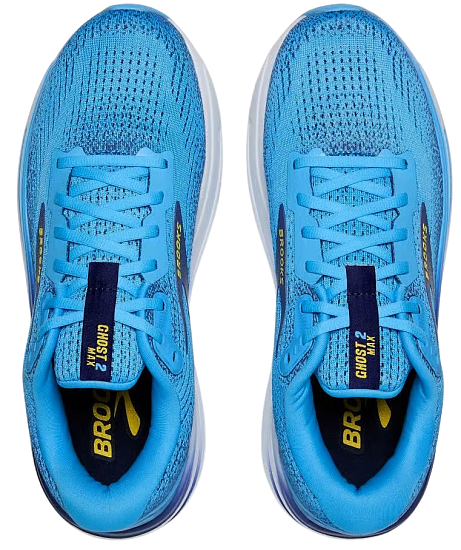 Кроссовки мужские Brooks Ghost Max 2 Bonnie Blue/Blue Ribbon/Yellow - Фото 4 большая