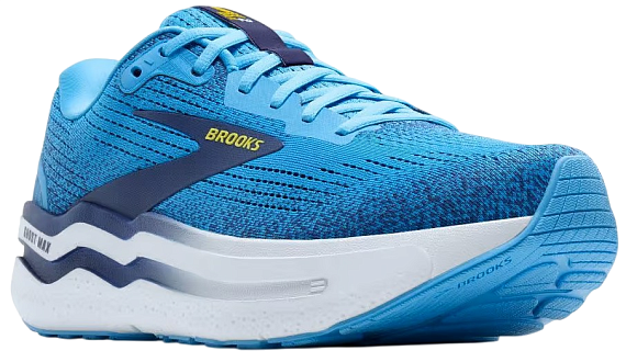 Кроссовки мужские Brooks Ghost Max 2 Bonnie Blue/Blue Ribbon/Yellow - Фото 7 большая