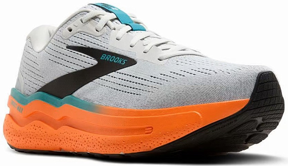Кроссовки мужские Brooks Ghost Max 2 Oyster Mushroom/Orange/Teal - Фото 3 большая