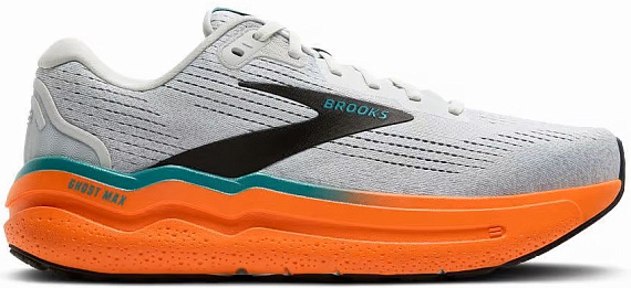 Кроссовки мужские Brooks Ghost Max 2 Oyster Mushroom/Orange/Teal - Фото 1 большая