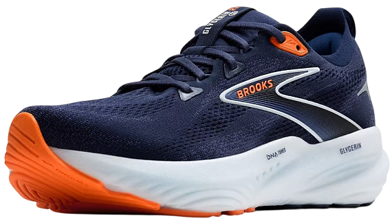 Кроссовки мужские Brooks Glycerin 22 Peacoat/Blue Ribbon/Orange - Фото 2 большая