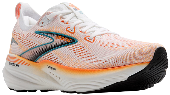 Кроссовки мужские Brooks Glycerin Gts 22 White/Orange/Green Blue Slate - Фото 5 большая