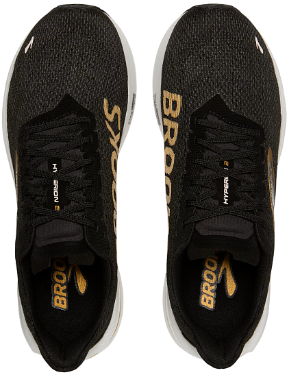 Кроссовки мужские Brooks Hyperion 2 Black/Gold/Pink - Фото 5 большая