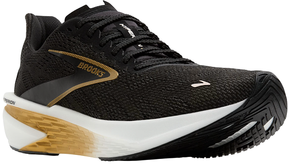 Кроссовки мужские Brooks Hyperion 2 Black/Gold/Pink - Фото 6 большая