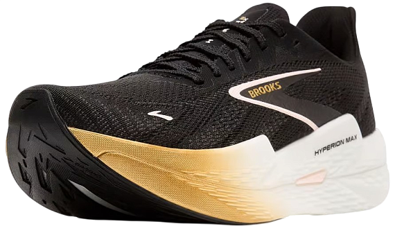 Кроссовки мужские Brooks Hyperion Max 2 Black/Gold/Pink - Фото 2 большая