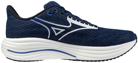 Кроссовки мужские Mizuno Wave Rider 29 Estate Blue/White/Lightning Yellow - Фото 4 большая