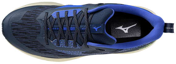 Кроссовки мужские Mizuno Wave Rider Tt 3 Dress Blues/Dazzling Blue/Lightning Yellow - Фото 3 большая