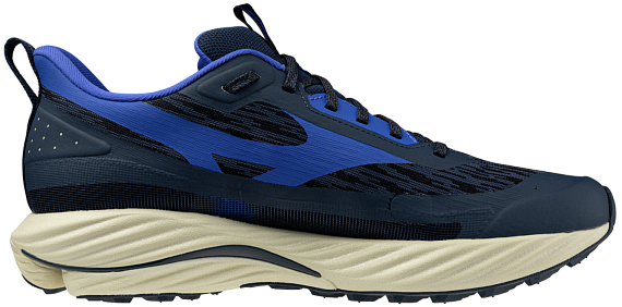 Кроссовки мужские Mizuno Wave Rider Tt 3 Dress Blues/Dazzling Blue/Lightning Yellow - Фото 4 большая