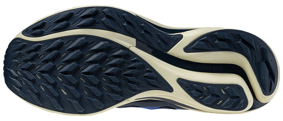 Кроссовки мужские Mizuno Wave Rider Tt 3 Dress Blues/Dazzling Blue/Lightning Yellow - Фото 5 большая