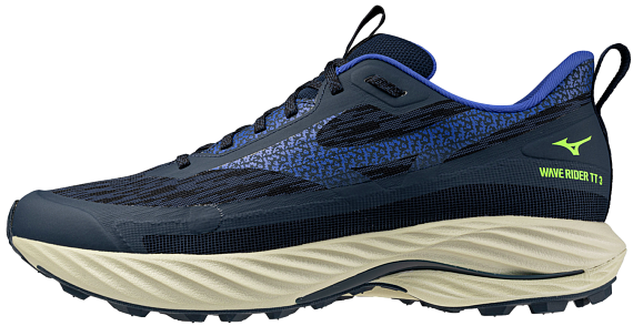 Кроссовки мужские Mizuno Wave Rider Tt 3 Dress Blues/Dazzling Blue/Lightning Yellow - Фото 6 большая