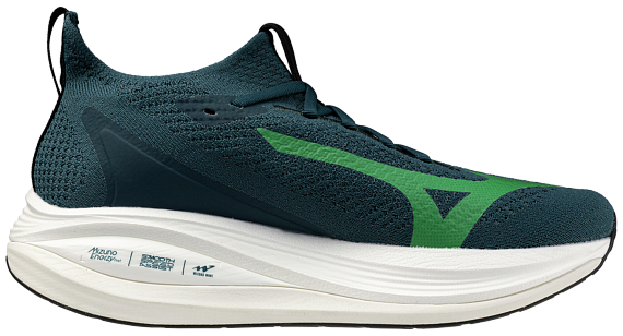 Кроссовки мужские Mizuno Neo Vista 2 Reflecting Pond/White/Goblin Green - Фото 4 большая