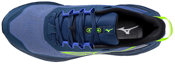 Кроссовки мужские Mizuno Wave Mujin 11 Dazzling Blue/Lightning Yellow/Estate Blue - Фото 3 большая