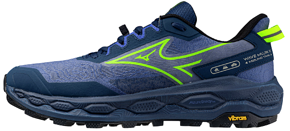 Кроссовки мужские Mizuno Wave Mujin 11 Dazzling Blue/Lightning Yellow/Estate Blue - Фото 5 большая