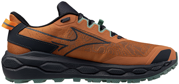 Кроссовки мужские Mizuno Wave Mujin 11 Sunburn/Autumn Sunset/Granite Green - Фото 4 большая