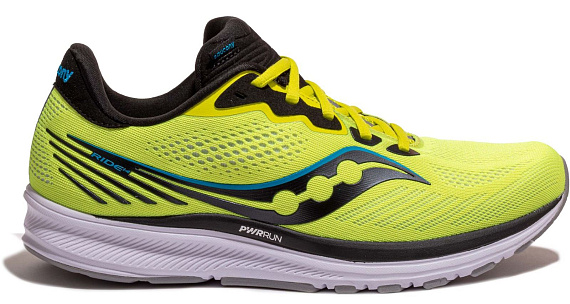 Кроссовки мужские Saucony Ride 14 Citrus/Black - Фото 1 большая