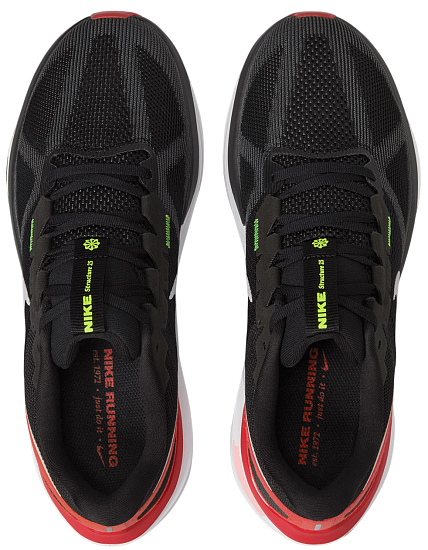 Кроссовки мужские Nike Air Zoom Structure 25 Black/White/Picante Red/Anthracite - Фото 5 большая