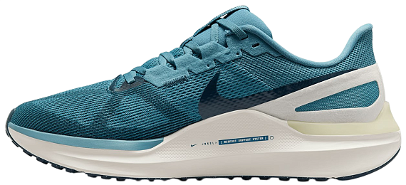 Кроссовки мужские Nike Air Zoom Structure 25 Smokey Blue/White/Sail/Armory Navy - Фото 5 большая