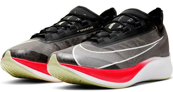 Кроссовки мужские Nike Zoom Fly 3 Black/Laser Crimson/Olive Aura/White - Фото 5 большая