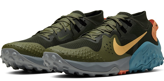 Кроссовки мужские Nike Wildhorse 6 Sequoia/Medium Olive/Cerulean/Topaz Gold - Фото 7 большая