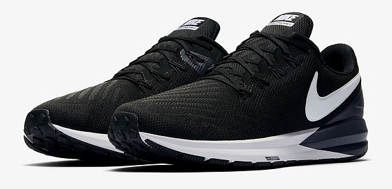 Кроссовки мужские Nike Air Zoom Structure 22 Black/White-Gridiron - Фото 6 большая