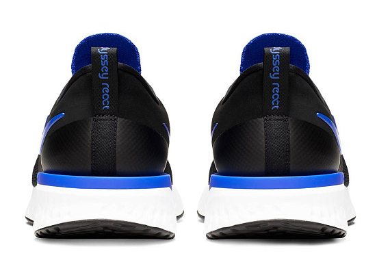 Кроссовки мужские Nike Odyssey React 2 Flyknit Black/Racer Blue-White - Фото 5 большая
