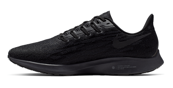 Кроссовки мужские Nike Air Zoom Pegasus 36 Black/Black-Oil Grey-Thunder Grey - Фото 4 большая