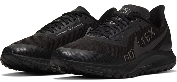 Кроссовки мужские Nike Zoom Pegasus 36 Trail GTX Black/Thunder Grey/Total Orange - Фото 5 большая