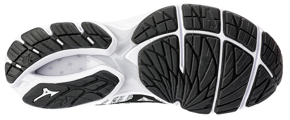 Кроссовки мужские Mizuno Wave Rider Waveknit 3 Бел/Чер/Бел - Фото 2 большая