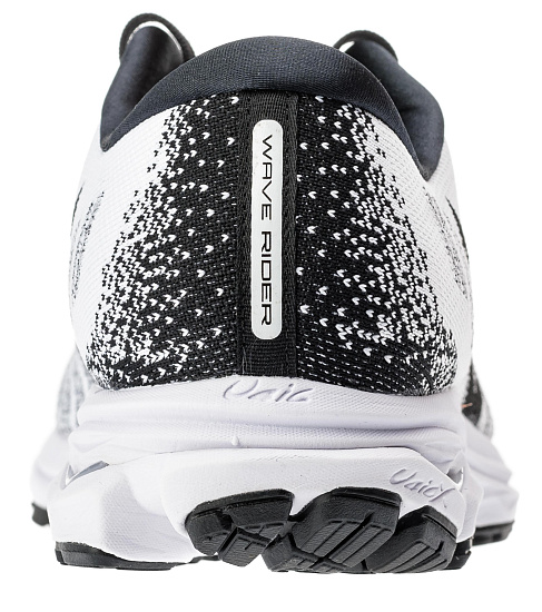 Кроссовки мужские Mizuno Wave Rider Waveknit 3 Бел/Чер/Бел - Фото 3 большая